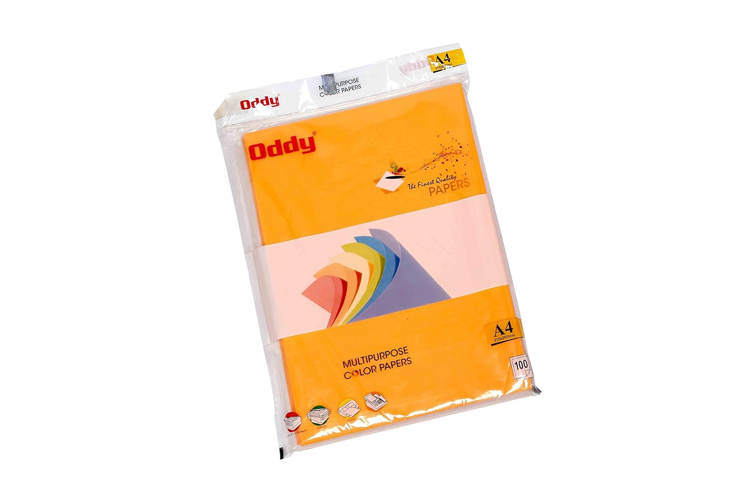 Oddy A4 Size Fluorescent Paper Orange Oddy A4 Size Fluorescent Paper Orange