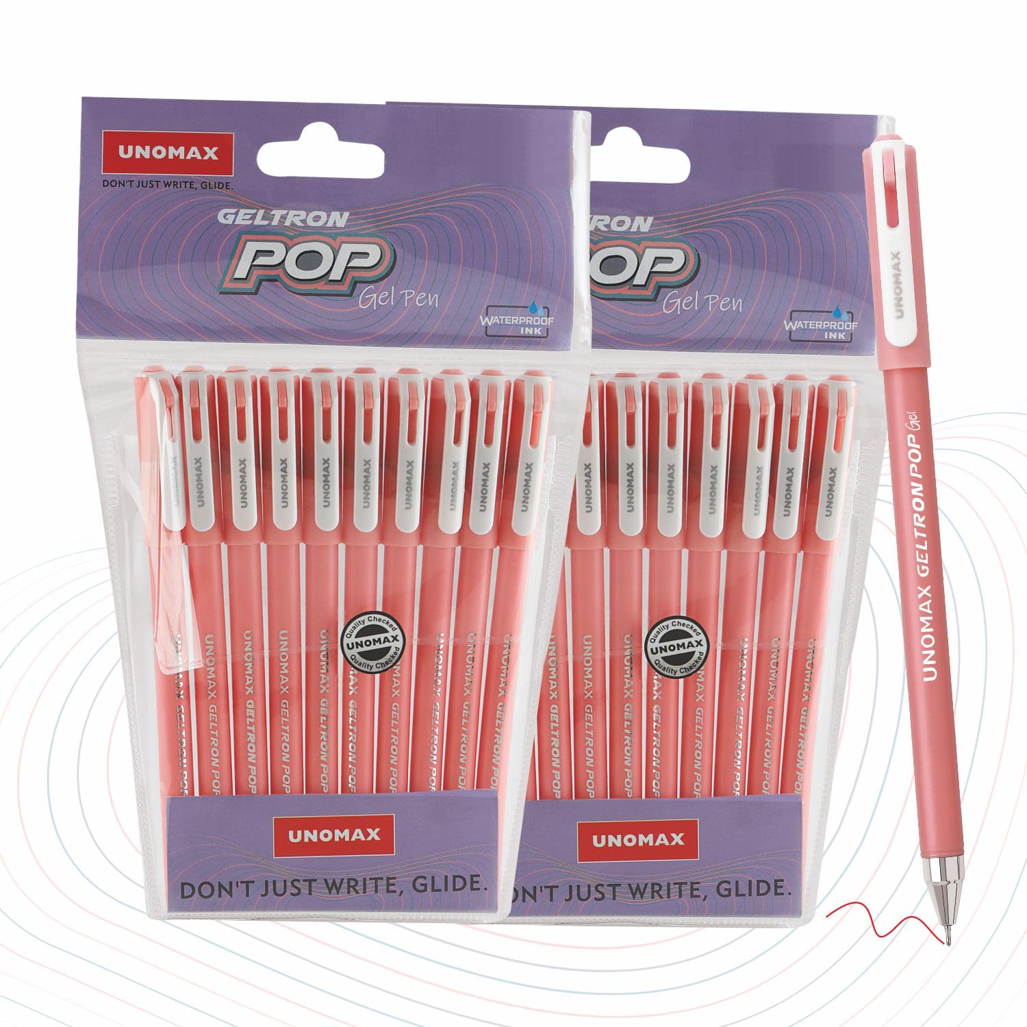 UNOMAX Geltron Pop Gel Pen Red UNOMAX Geltron Pop Gel Pen Red