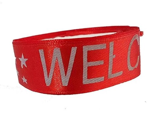 welcome Satin Ribbon 1 inches welcome Satin Ribbon 1 inches