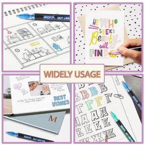 Double Line Outline Pen Set