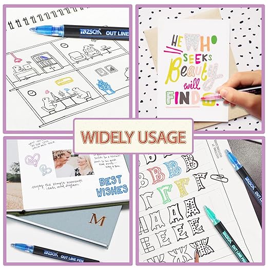 Double Line Outline Pen Set Double Line Outline Pen Set