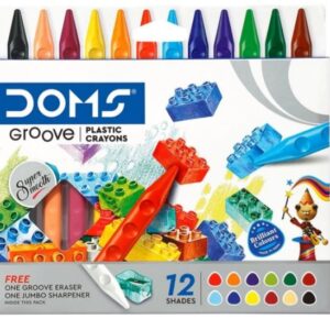 DOMS Groove Plastic Crayons in 12 & 24 shades