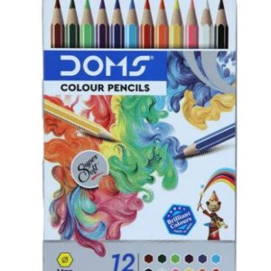 DOMS Colour Pencil in Flat Tin Pack in 12 & 24 Shades
