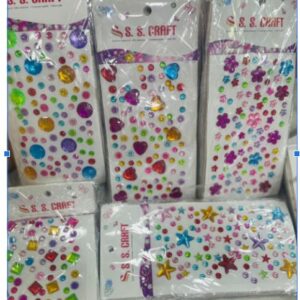 Self-Adhesive Gem & Multicolor Stone & Pearl Stickers for DIY Crafts