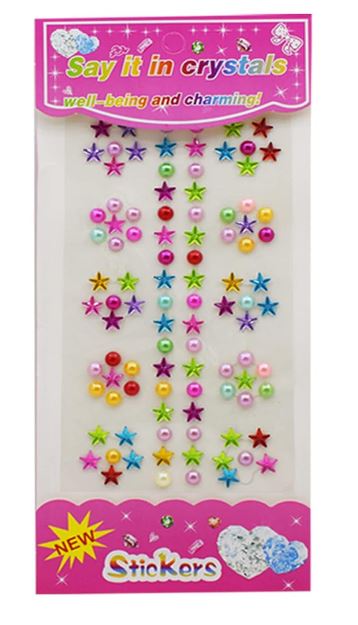 Self-Adhesive Multicolor Stone Pearl Stickers in different Design 3
