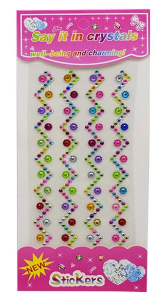Self-Adhesive Multicolor Stone Pearl Stickers in different Design 4