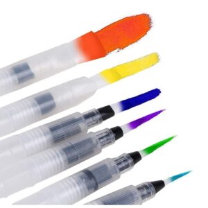 Watercolor Brushes 6 Pcs Set with Different Size Tips