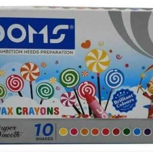 DOMS Wax Crayons Small Size in 10 & 12 Shades