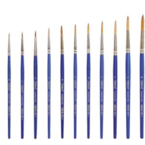 DOMS Synthetic Round Brush 000 to 12 Number Brush